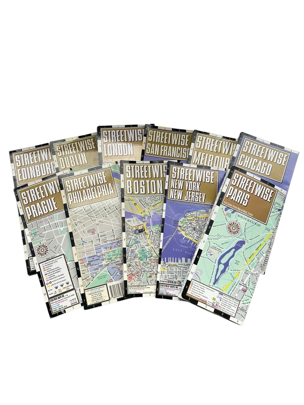 Streetwise City Map Collection - Paris, New York, Boston & More